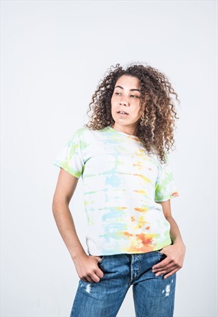VINTAGE MULTI-COLOURED TIE-DYE T-SHIRT