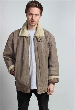 VINTAGE SUEDE SHEARLING JACKET