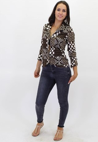 VINTAGE ABSTRACT PATTERN FESTIVAL SHIRT