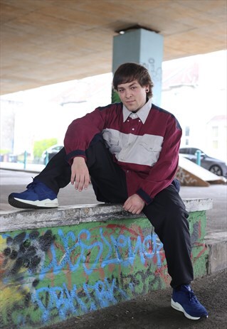 BLOCK COLOUR PANELLED VINTAGE WESTERN COTTON SHIRT