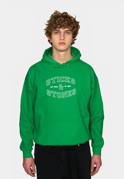 STICK & STONES hoodie in green