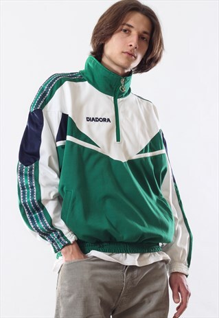 90'S VINTAGE MENS DIADORA TRACK TOP PULLOVER SUIT JACKET