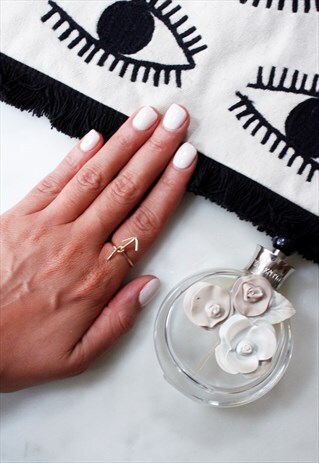 GOLD 'SAGITTARIUS' ZODIAC SIGN COCKTAIL STATEMENT RING