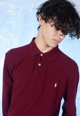 VINTAGE RALPH LAUREN MAROON POLO SHIRT