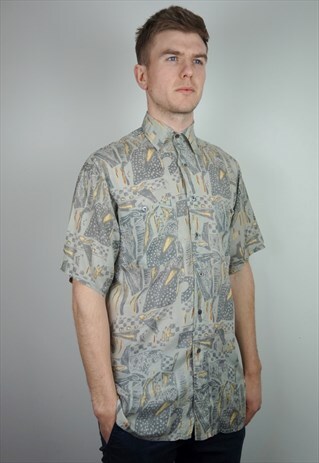 PURE SILK PATTERNED SHIRT
