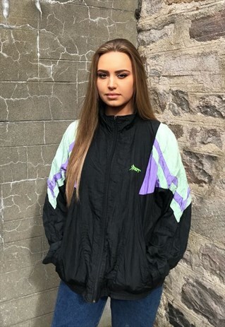 VINTAGE UNISEX FESTIVAL WINDBREAKER OVERSIZED SHELL JACKET