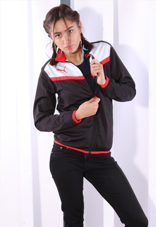 VINTAGE 90S PUMA ZIP UP TRACK SPORTS JACKET. UNISEX .