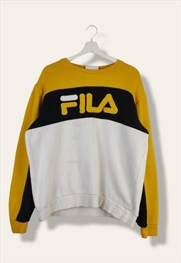 Vintage Fila Sweatshirt Y2K in White L
