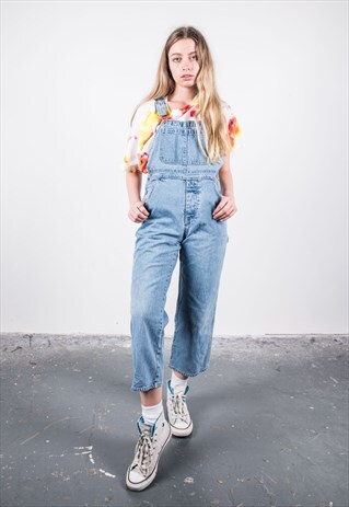 VINTAGE BLUE DENIM DUNGAREES