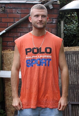 VINTAGE RALPH LAUREN POLO SPORT SPELL OUT VEST LARGE