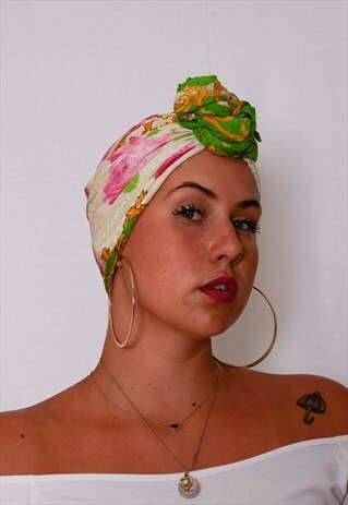 VINTAGE UNISEX FLORAL SCARF