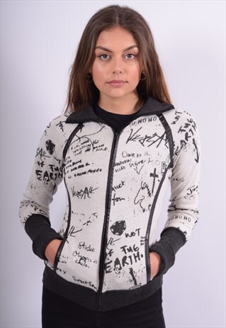 VINTAGE VERSACE CARDIGAN SWEATER WHITE