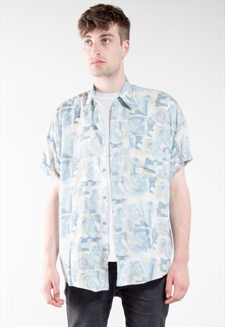 90'S VINTAGE CRAZY PATTERN SHIRT
