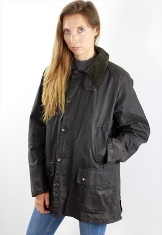 BARBOUR BEDALE COAT BLUE WAX COAT VINTAGE