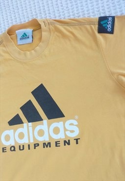 Vintage Adidas Equipment Yellow High Round Neck T-Shirt