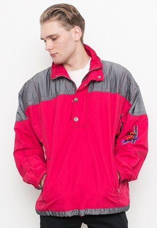 RED QUARTER ZIP SPORT JACKET