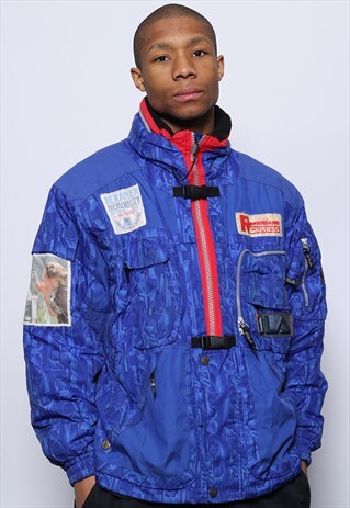 VINTAGE FILA SKI JACKET BLUE