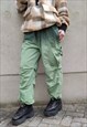 GRADIENT PARACHUTE JOGGERS BEAM CARGO OVERALLS FADED GREEN