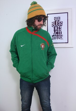 NIKE 90'S VINTAGE PORTUGAL TRACK TOP , OVER SIZED ,XL