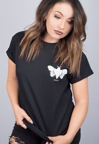 MOTH BLACK T-SHIRT