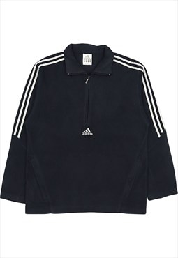 Vintage 90's Adidas Sweatshirt Spellout Quarter Zip