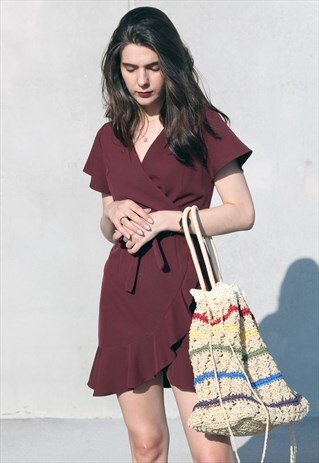 RAINBOW WOVEN STRAW STRIPED SHOPPER BAGS