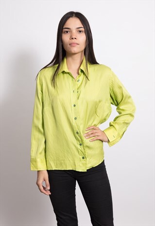 VINTAGE LIME GREEN BLOUSE