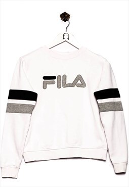 Vintage Fila Sweatshirt Fila Stick White