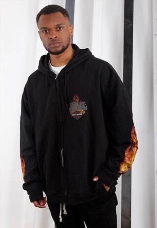 VINTAGE HARLEY-DAVIDSON HOODED SWEATSHIRT / HOODIE OVERSIZED