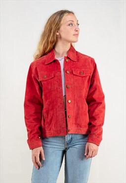 Vintage 90's Red Suede Jacket