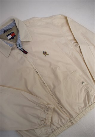 VINTAGE 90S TOMMY HILFIGER CREAM CREST JACKET