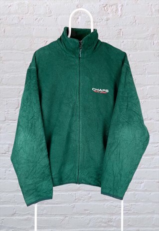 VINTAGE RALPH LAUREN CHAPS FLEECE JACKET GREEN SMALL