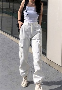 Miillow cut-out loose straight-leg trousers