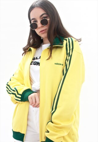90'S RETRO YELLOW & GREEN TRACK JACKET