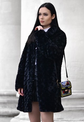 PLUSH FAUX FUR COAT