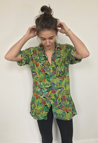 PATTERNED OVERSIZED RETRO VINTAGE UNISEX FESTIVAL SHIRT