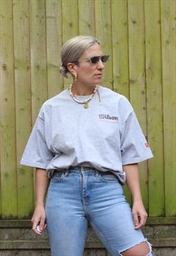 Vintage 1990s Wilson low key oversized t shirt in grey