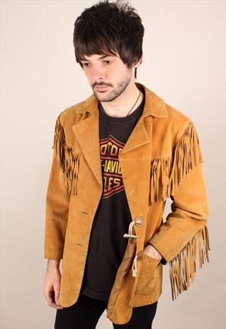 VINTAGE SUEDE TASSEL JACKET ASM132