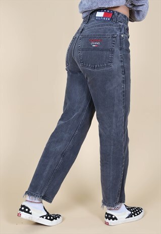 VINTAGE TOMMY HILFIGER GREY TAPERED LEG JEANS