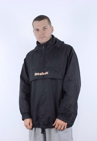 REEBOK ANORAK VINTAGE BLACK COLOR WATERPROFF