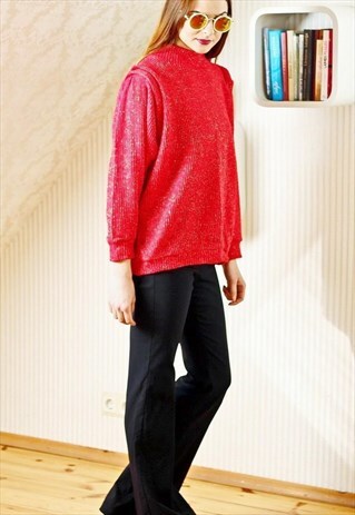 RED GLITTERY JUMPER