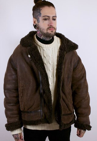 VINTAGE SHEEPSKIN AVIATOR JACKET
