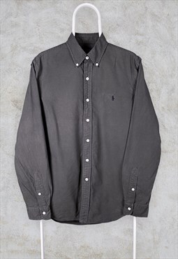 Vintage Brown Polo Ralph Lauren Shirt Long Sleeve Medium