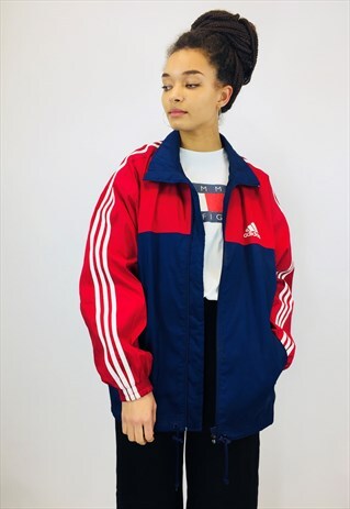 VINTAGE ADIDAS 3 STRIPE WINDBREAKER JACKET