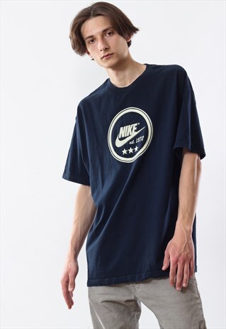 90'S VINTAGE MENS NIKE SPELL OUT BIG LOGO TEE T SHIRT