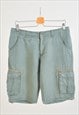 Vintage 00s linen cargo shorts