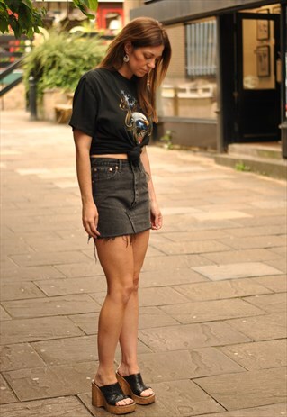 VINTAGE RE-WORKED LEVI DENIM SKIRT