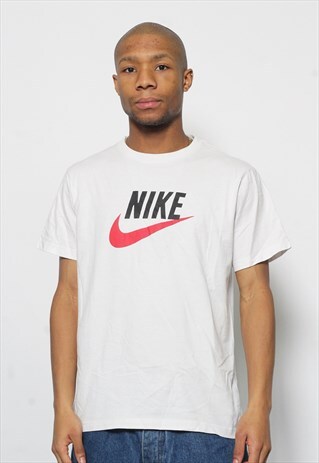 VINTAGE NIKE BIG LOGO SPELL OUT T-SHIRT WHITE