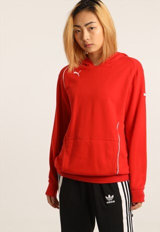 VINTAGE PUMA EMBROIDERED LOGO HOODIE