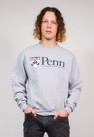 90'S CHAMPION GREY PENN COLLEGE UNIVERSITY SWEATSHIRT